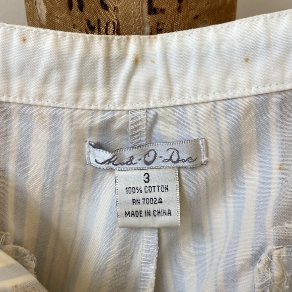 Vintage Mod-O-Doc Striped Pants (on trend PJ look!) Cotton Size 3 which is Large - Picture 6 of 8